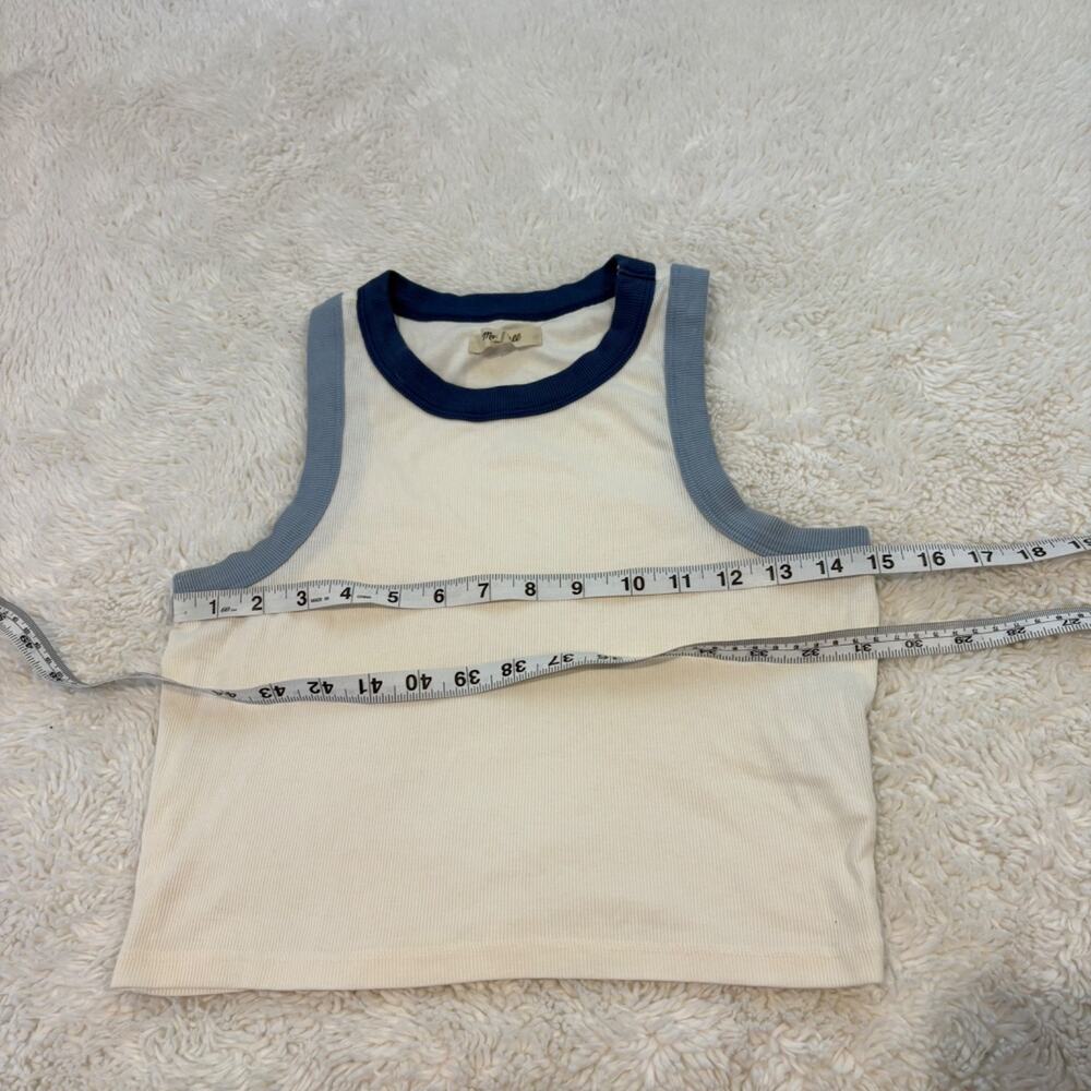Madewell Womens Cropped Tank Colorblock Sz S Casual School College Preppy Chic - Picture 3 of 6